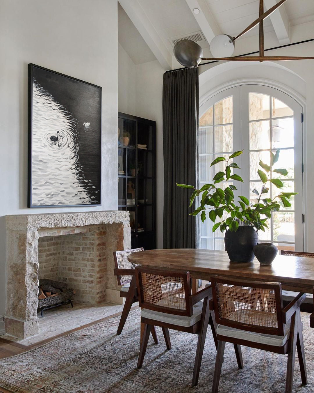 Duality - Black and White Art Paintings of Swans on Water