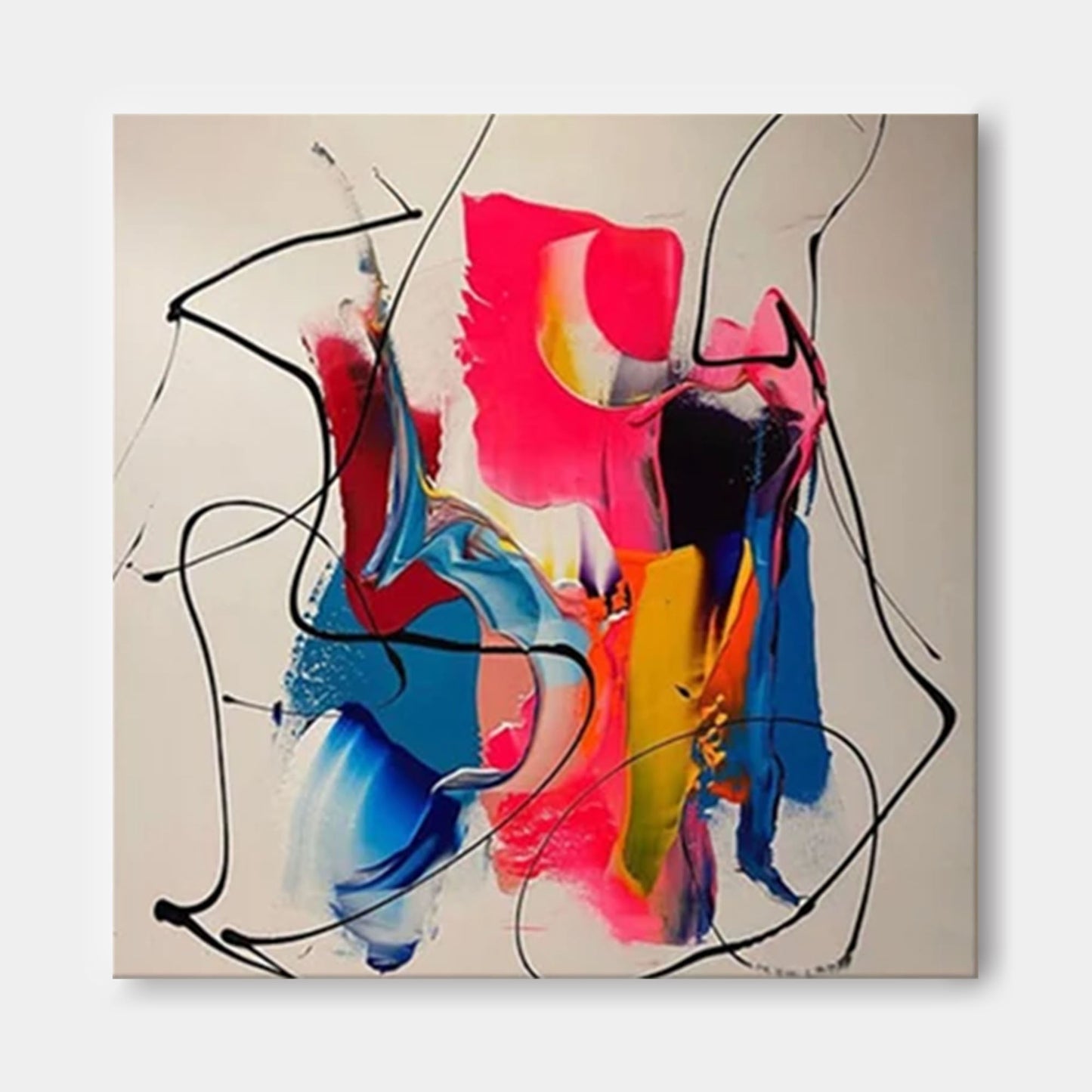 Liquid Motion - Contemporary Abstract Wall Art Colorful Canvas