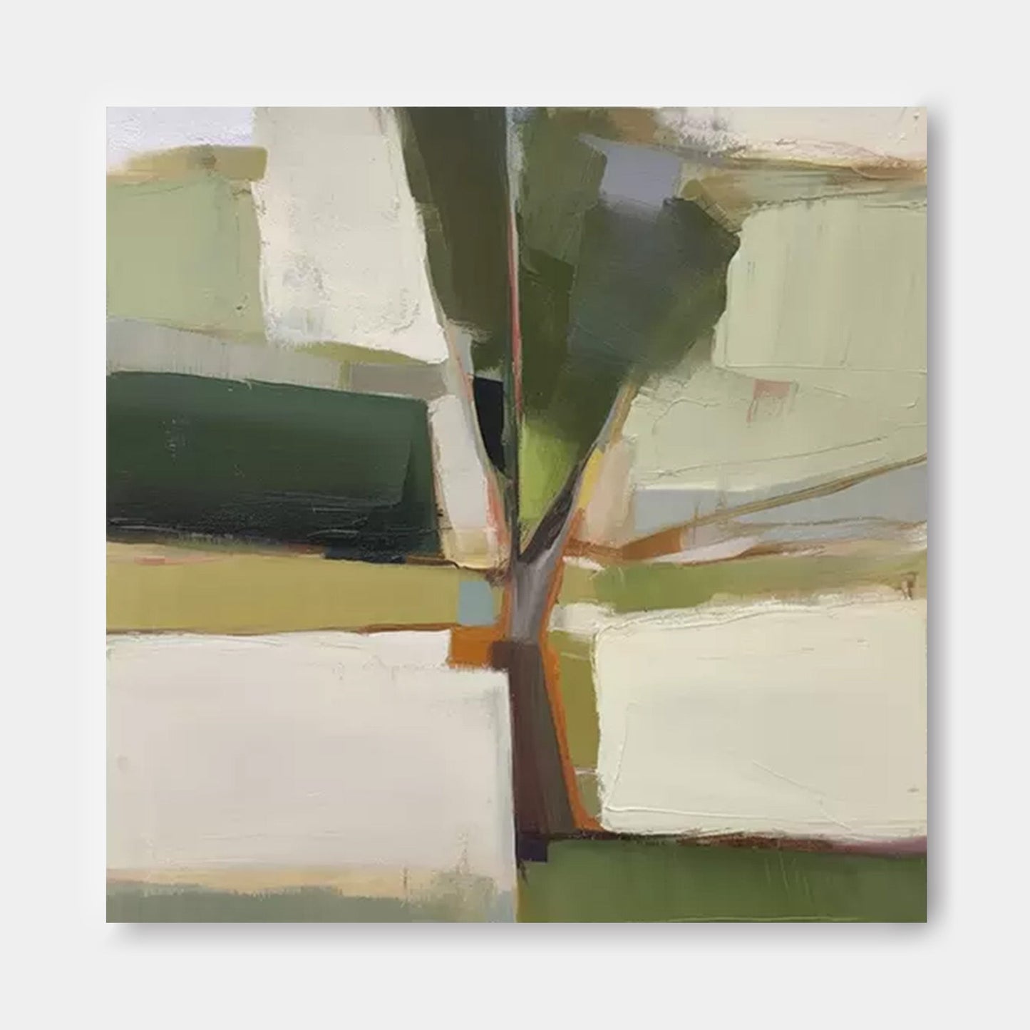 Olive Grove - Modern Abstract Landscape Art Tree Painting