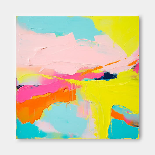 Summer Joy - Happy and Bright Abstract Colorful Painting