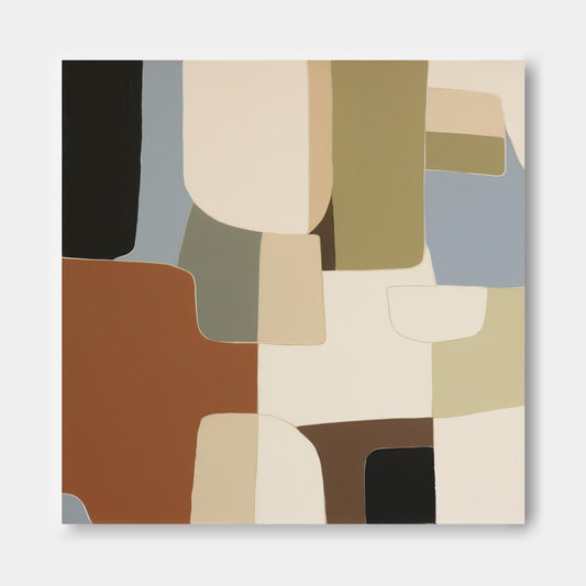Terra Firma - Modern Minimal Brown and Gray Wall Art