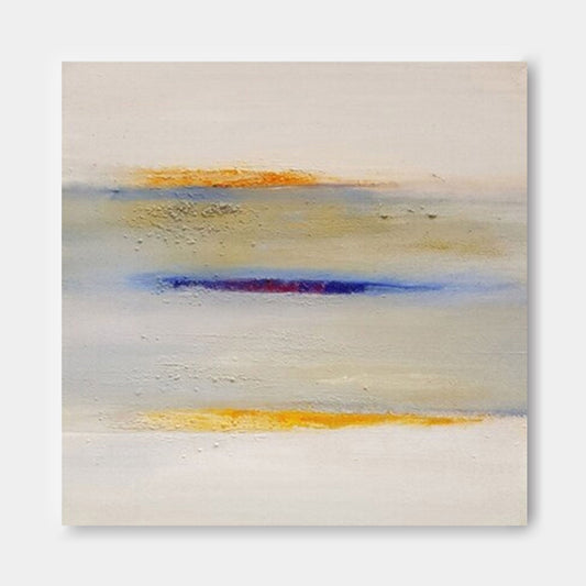 Serene Horizon - Horizontal Wall Art Minimalist Abstract Painting
