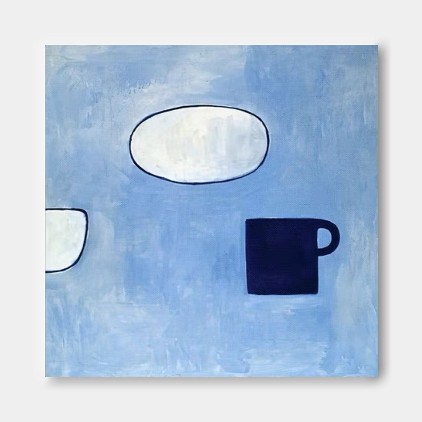 Blue Morning - Kitchen Wall Art Minimalist Mug Painting
