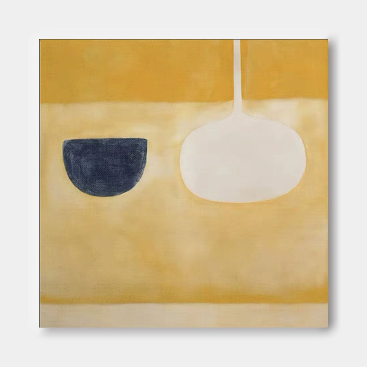 Golden Stillness - Minimalist Wall Art Abstract Still Life Canvas