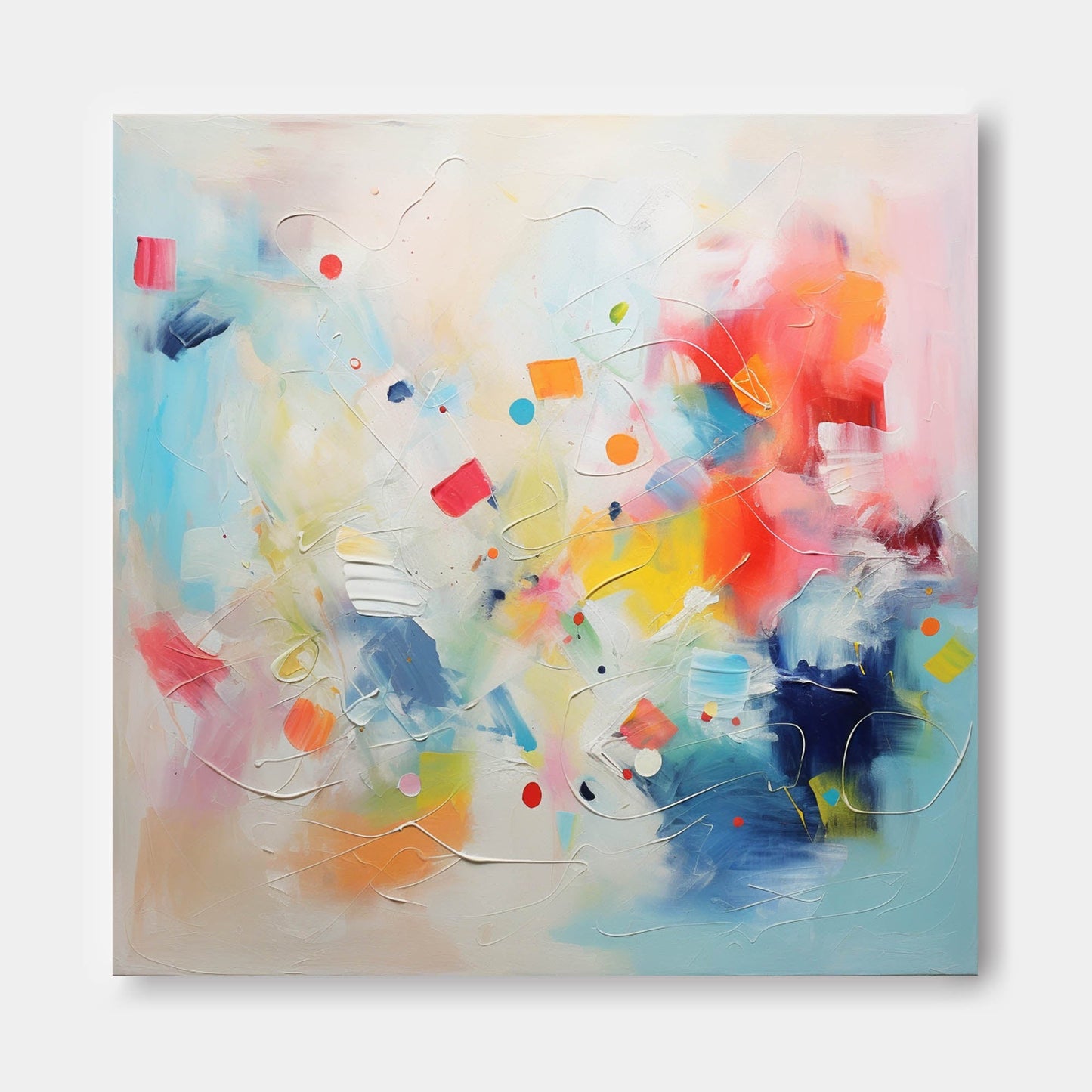 Joyful Chaos - Contemporary Abstract Art Painting, Colorful Modern Art