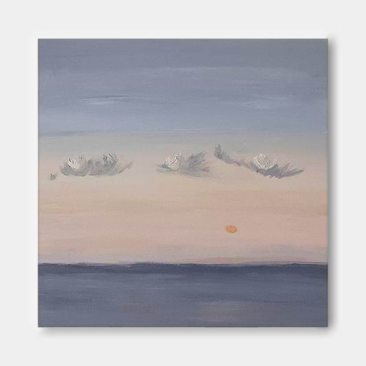 Morning Calm - Serene Minimalist Landscape Art of the Sea