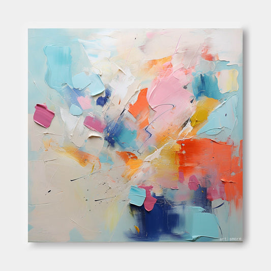 Joyful Chaos - Contemporary Abstract Painting Ideas, Large Colorful Art