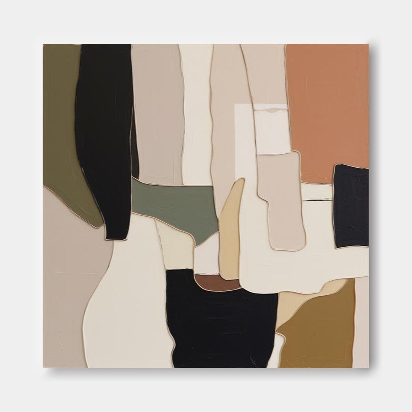 Formation Study - Modern Minimal Abstract Neutral Art in Earth Tones