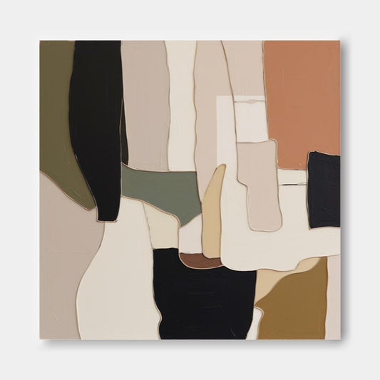Formation Study - Modern Minimal Abstract Neutral Art in Earth Tones