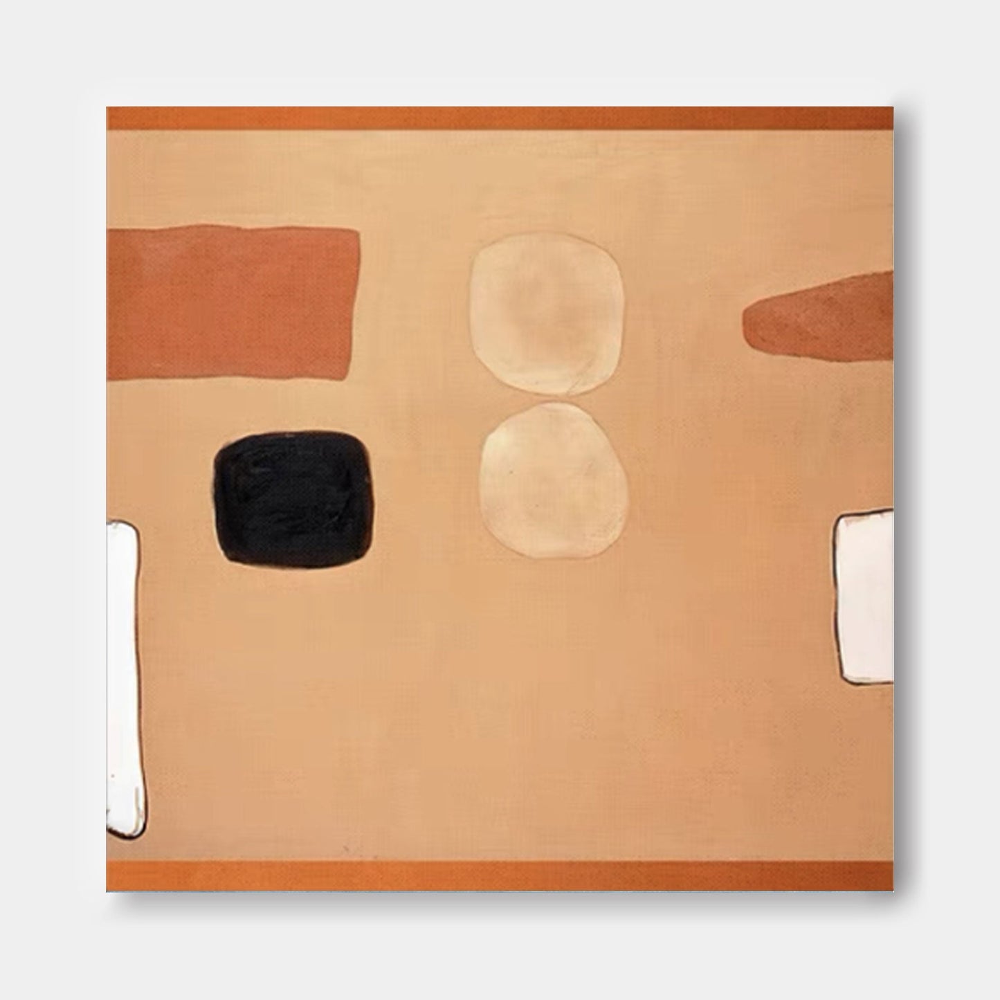 Earthy Forms - Modern Wall Art for Living Room Organic Canvas