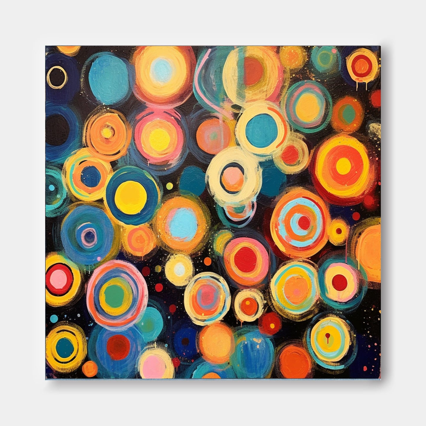 Celebration - Colorful Abstract Circle Wall Art Painting