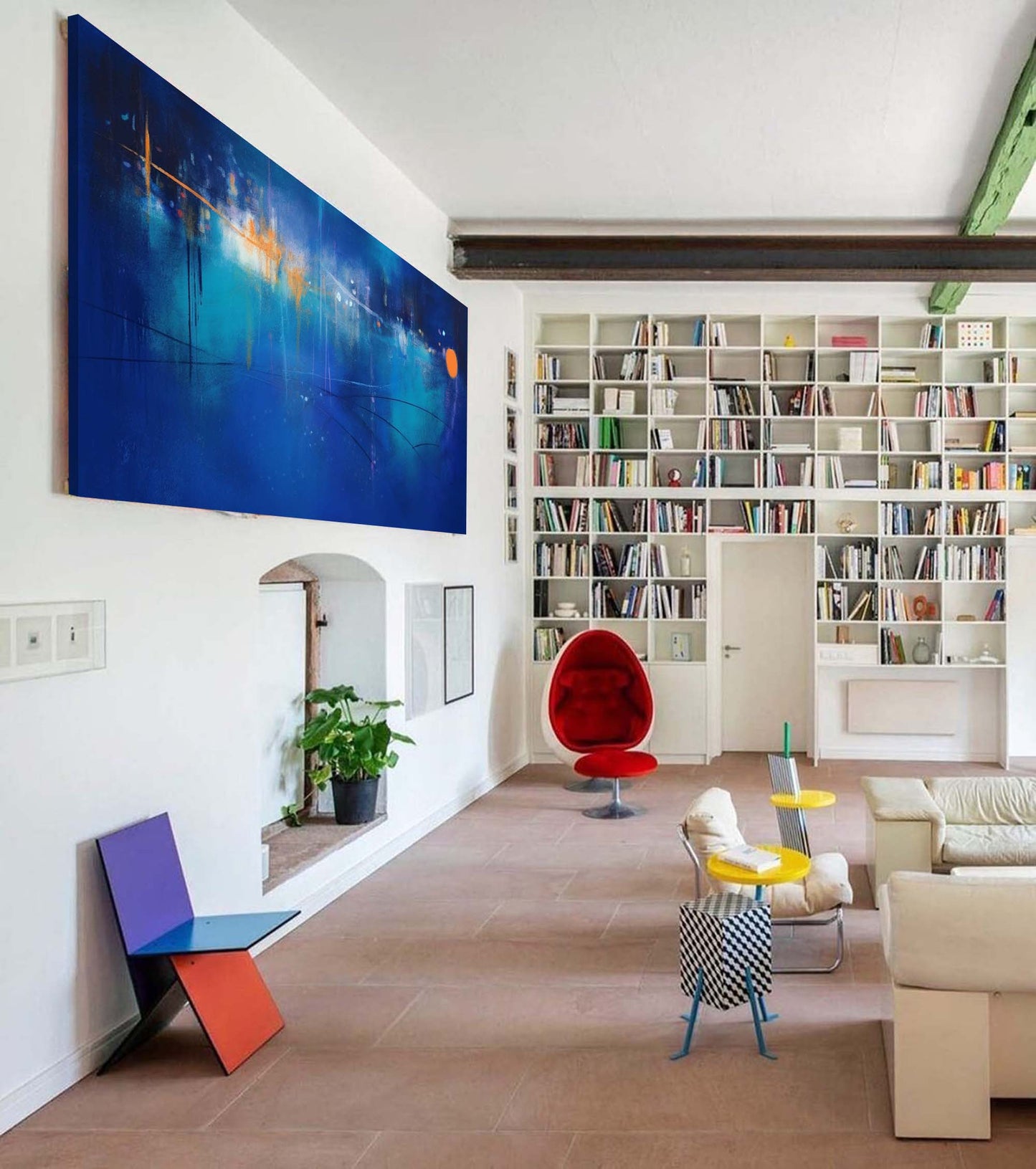 Midnight City - Moody Abstract Dark Art Painting