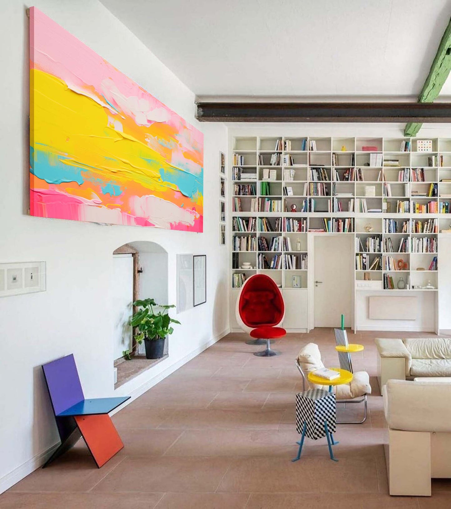 Summer Joy - Bright and Funky Wall Art with Heavy Texture