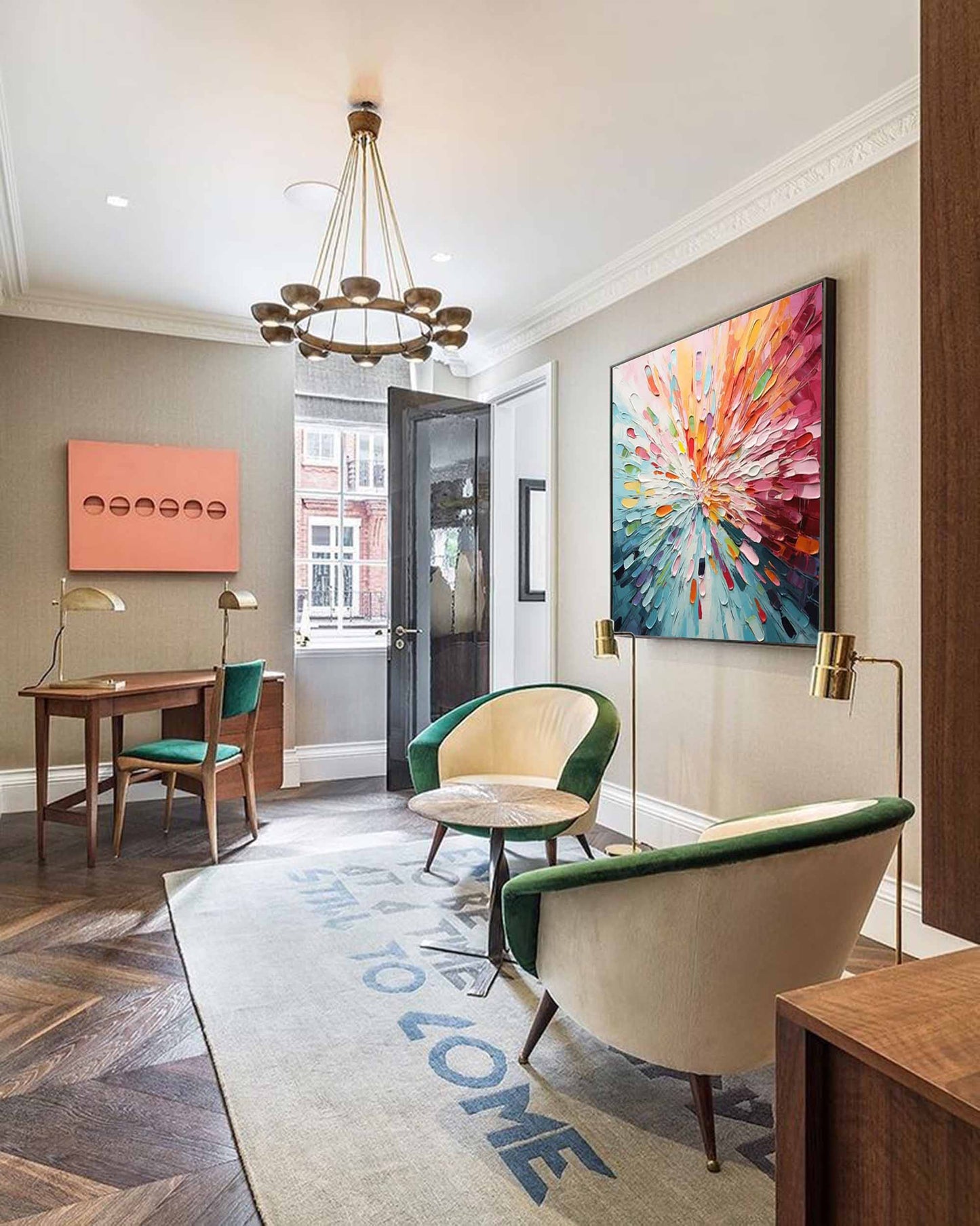 Color Burst - Vibrant and Textured Colorful Oil Painting