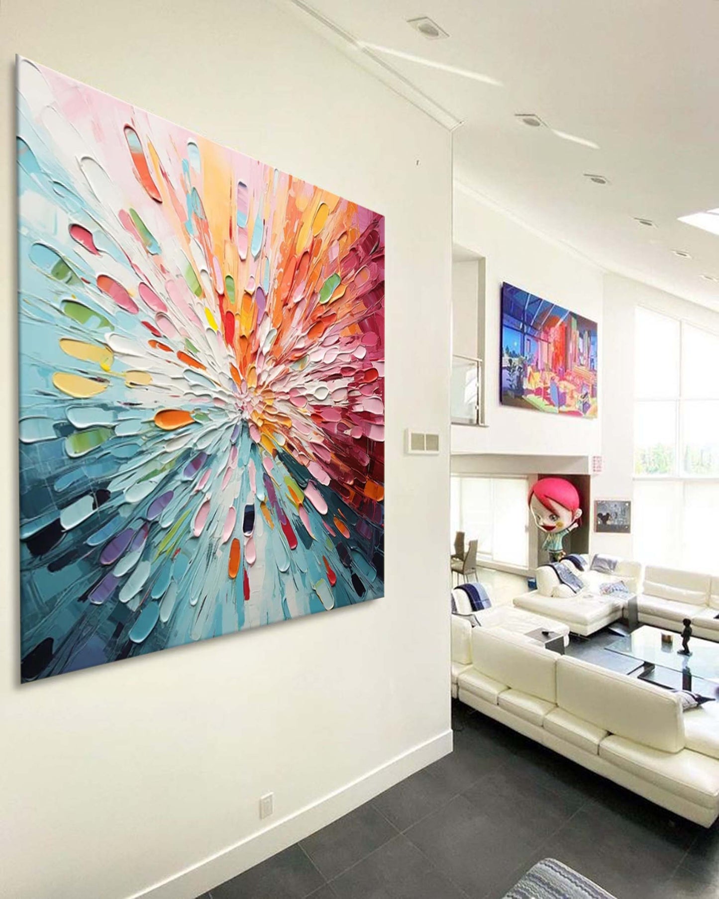 Color Burst - Vibrant and Textured Colorful Oil Painting