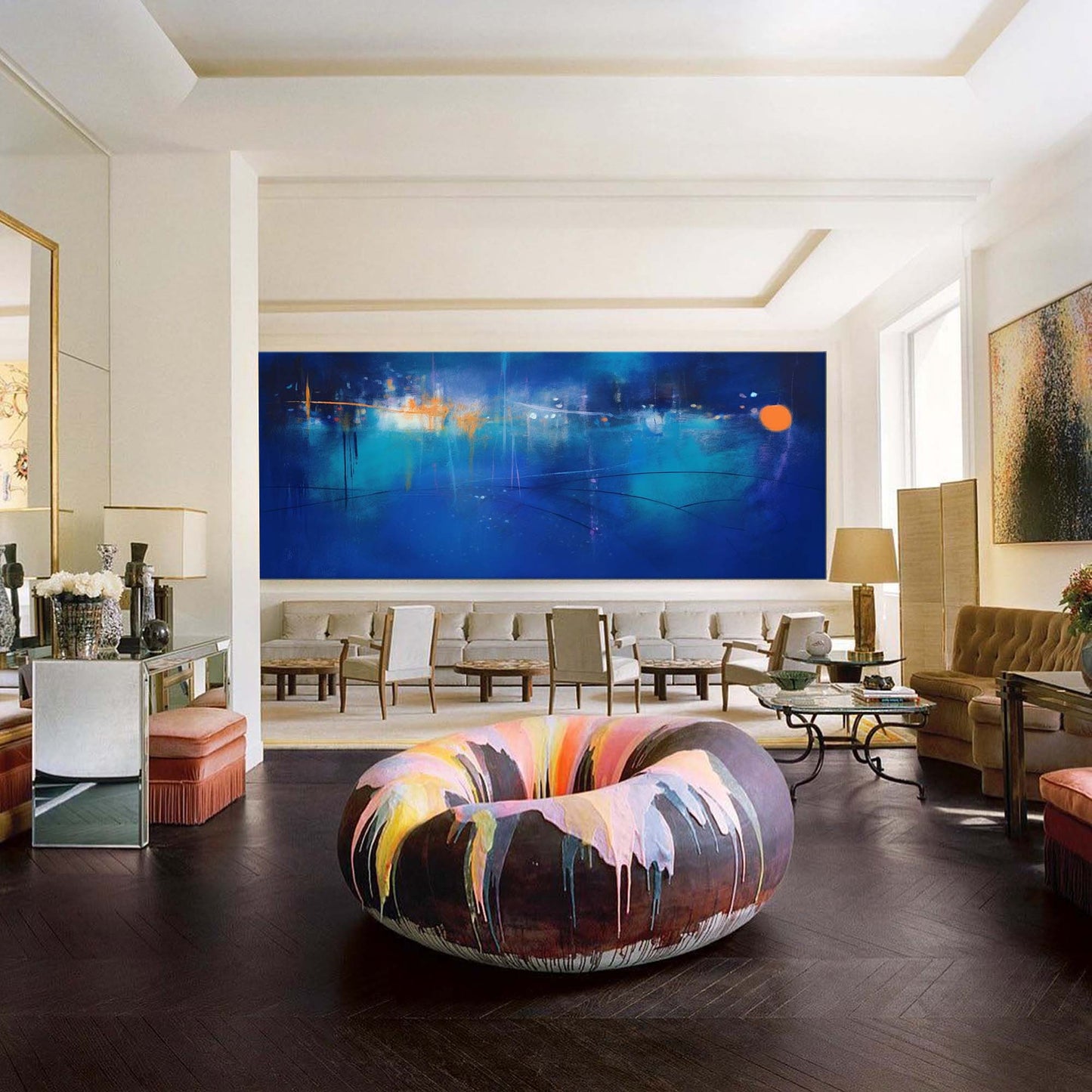 Midnight City - Moody Abstract Dark Art Painting