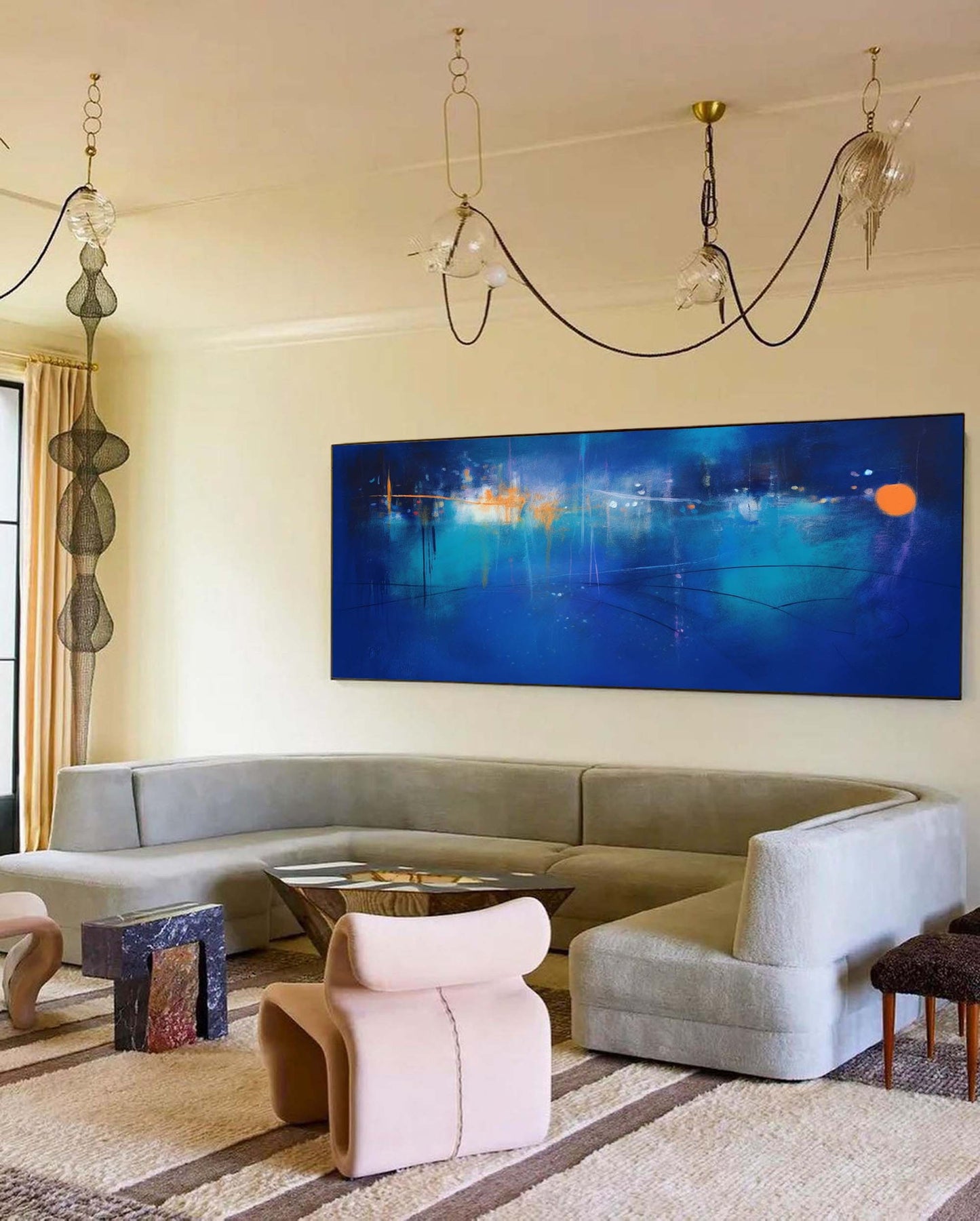 Midnight City - Moody Abstract Dark Art Painting