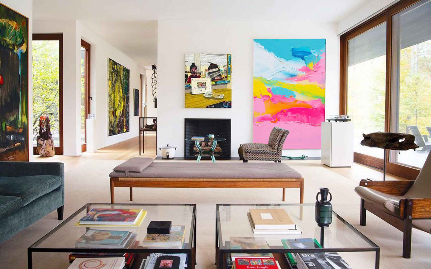 Summer Bliss - Happy and Bright Colored Paintings with Heavy Texture