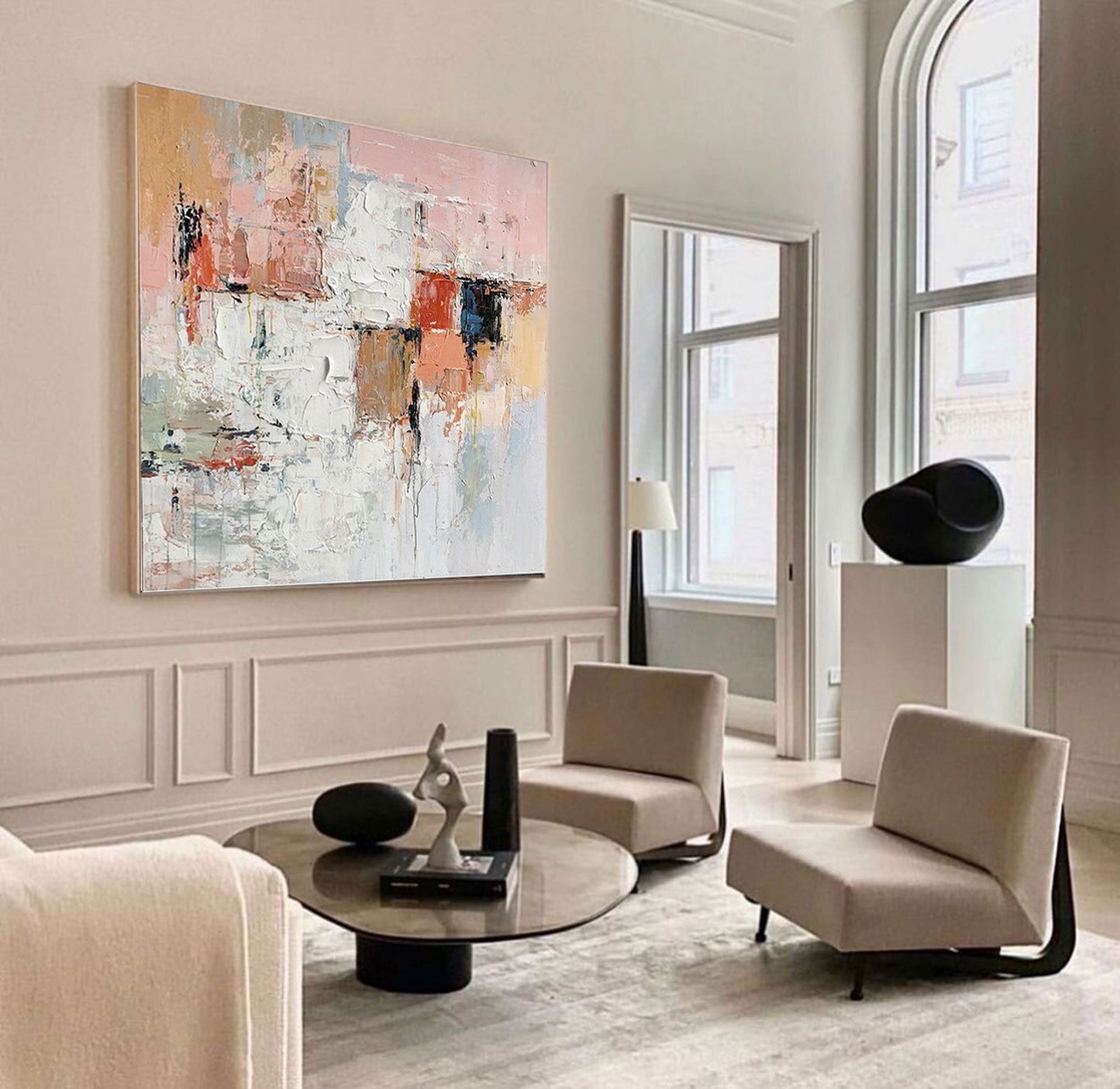 Urban Softness - Modern Wall Art Textured Abstract Canvas