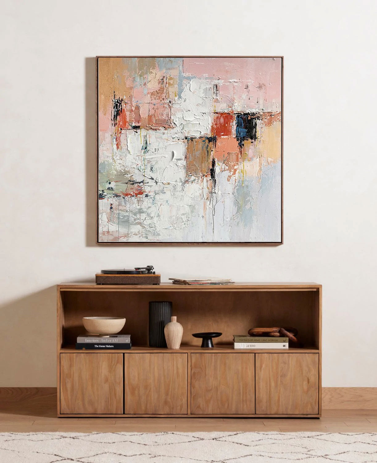 Urban Softness - Modern Wall Art Textured Abstract Canvas