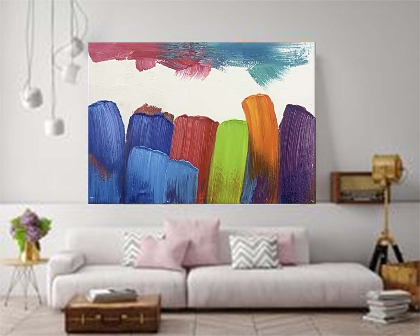 Color Valley - Abstract Landscape Painting Colorful Canvas Art
