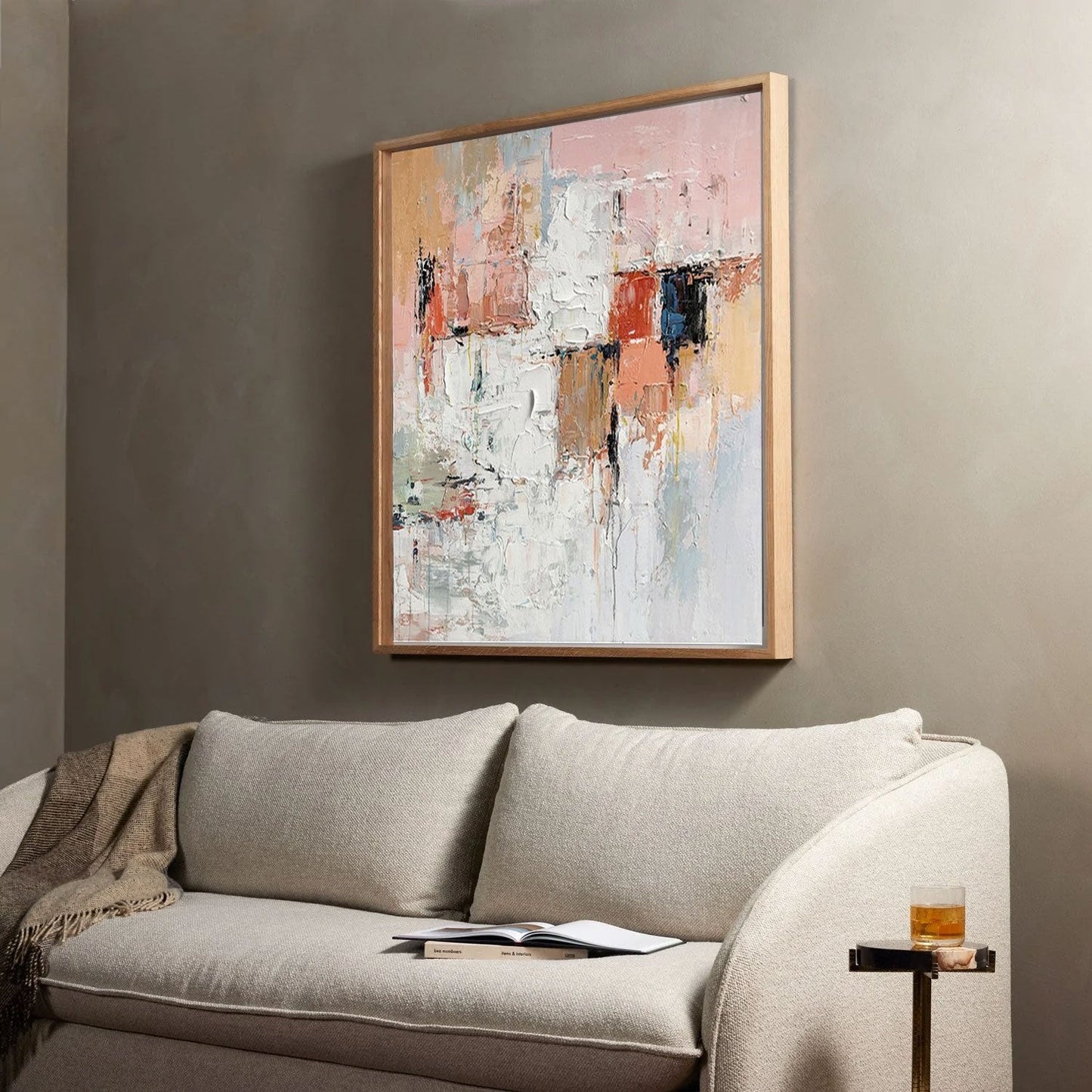 Urban Softness - Modern Wall Art Textured Abstract Canvas