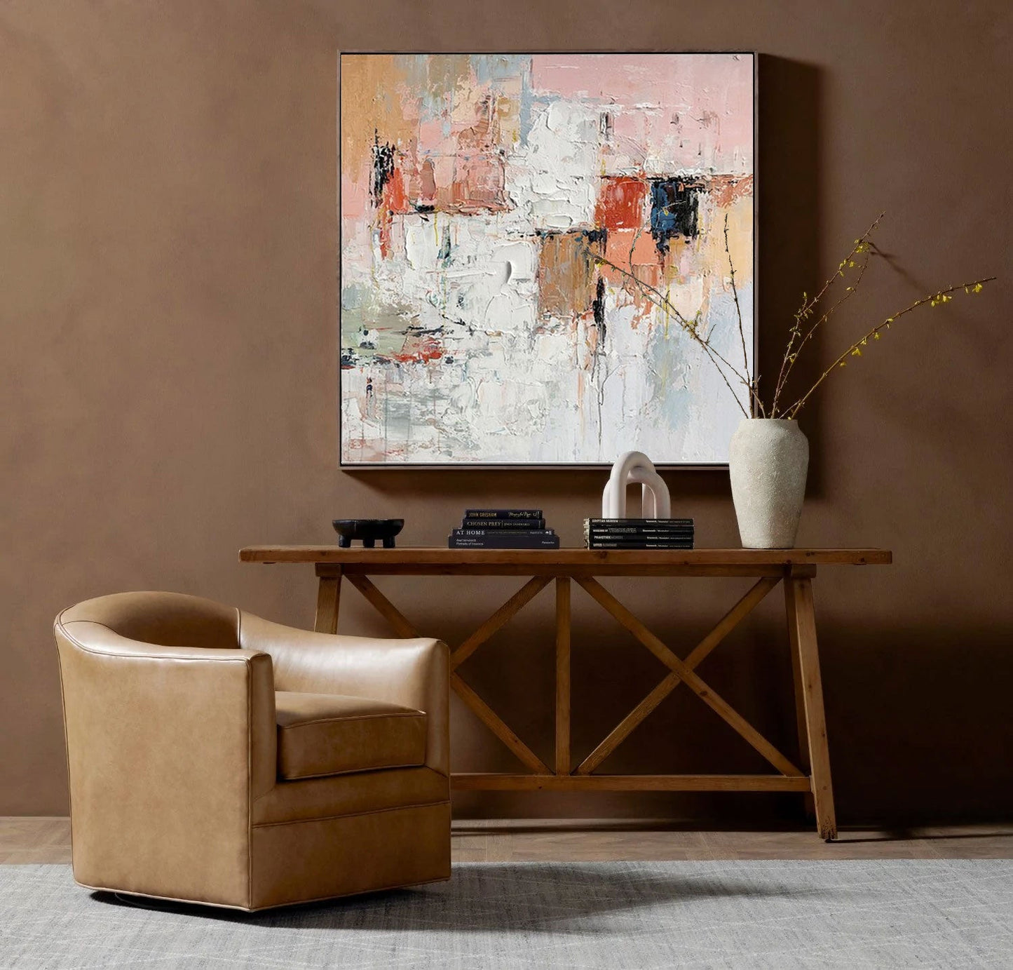 Urban Softness - Modern Wall Art Textured Abstract Canvas