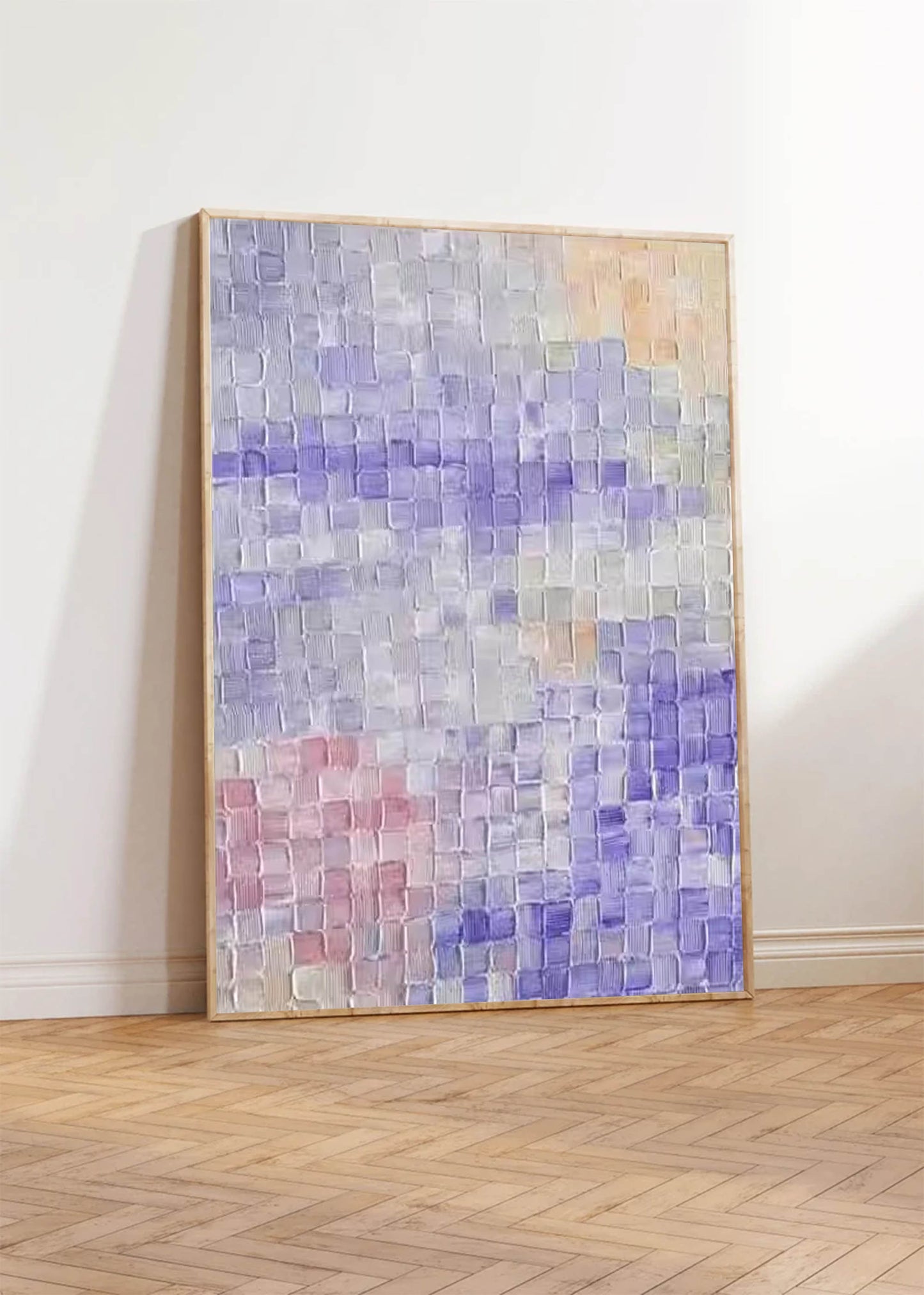 Lavender Weave - Calming Purple Abstract Art, Textured Painting
