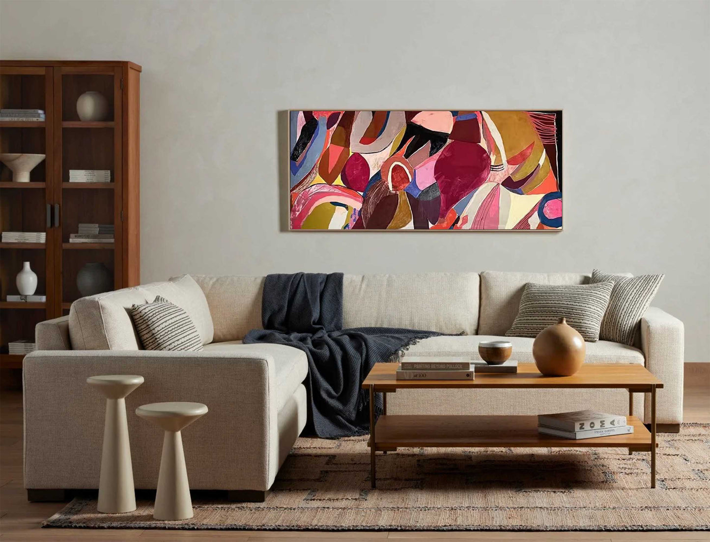Vibrant Mosaic - Horizontal Wall Art Colorful Abstract Canvas