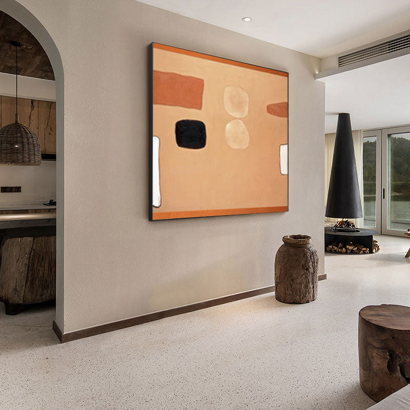 Earthy Forms - Modern Wall Art for Living Room Organic Canvas