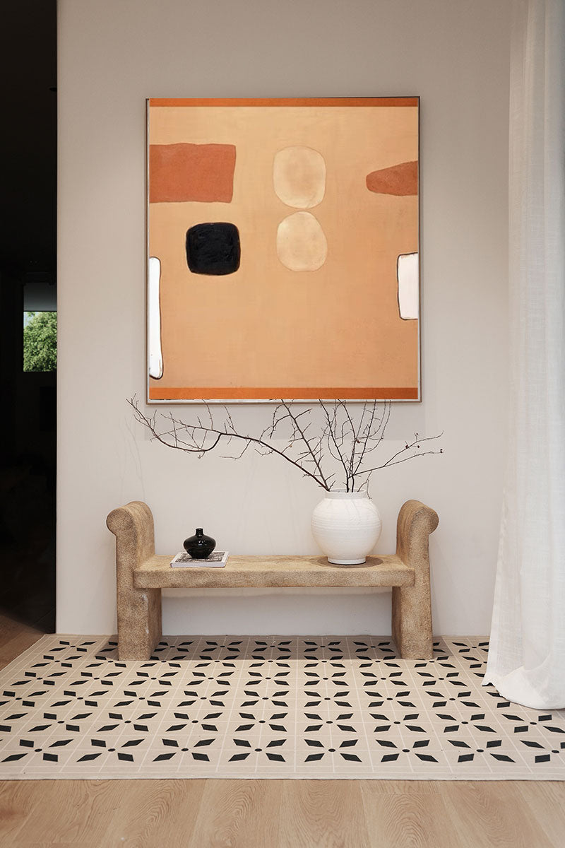 Earthy Forms - Modern Wall Art for Living Room Organic Canvas