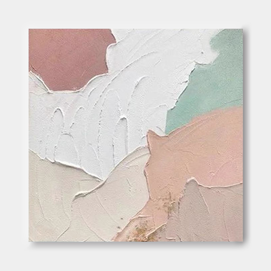 Pastel Petals - 3D Wall Art Textured Abstract Canvas