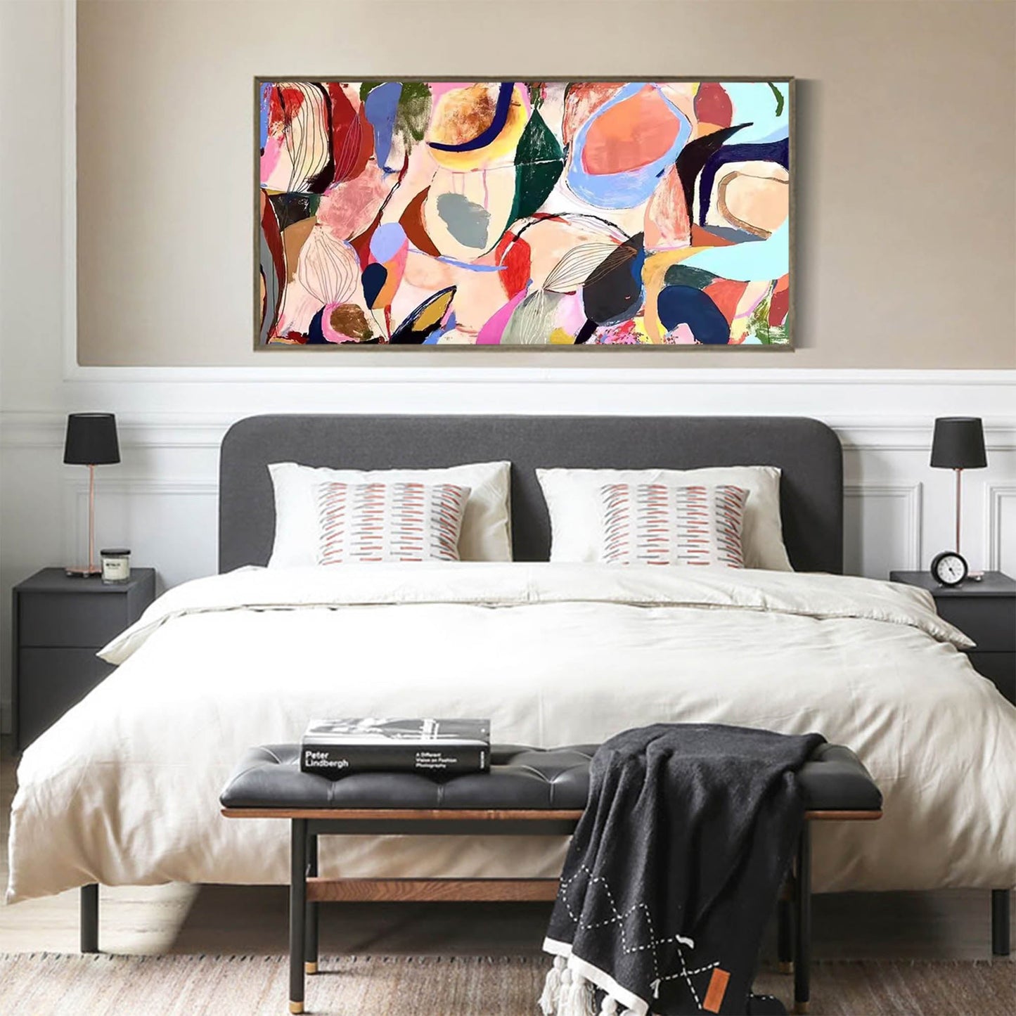 Garden Chaos - Eclectic Wall Art Colorful Panoramic Canvas