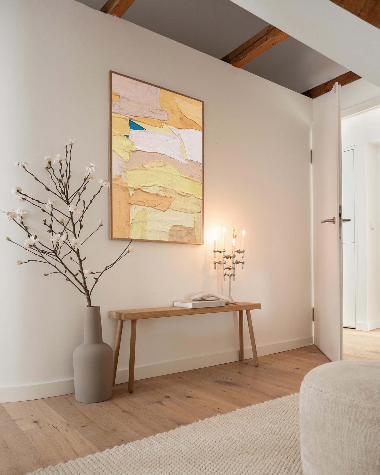 Desert Sun - Abstract Textured Paintings in Warm Earth Tones