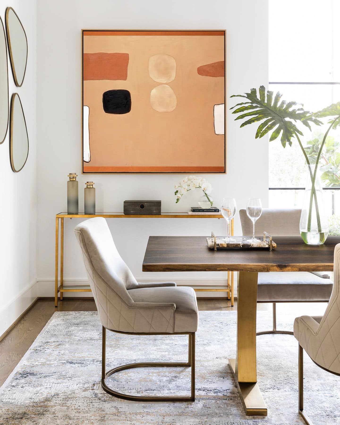 Earthy Forms - Modern Wall Art for Living Room Organic Canvas