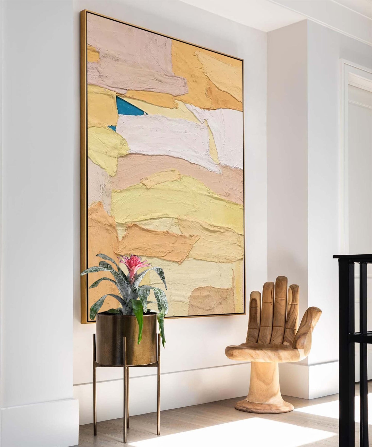 Desert Sun - Abstract Textured Paintings in Warm Earth Tones