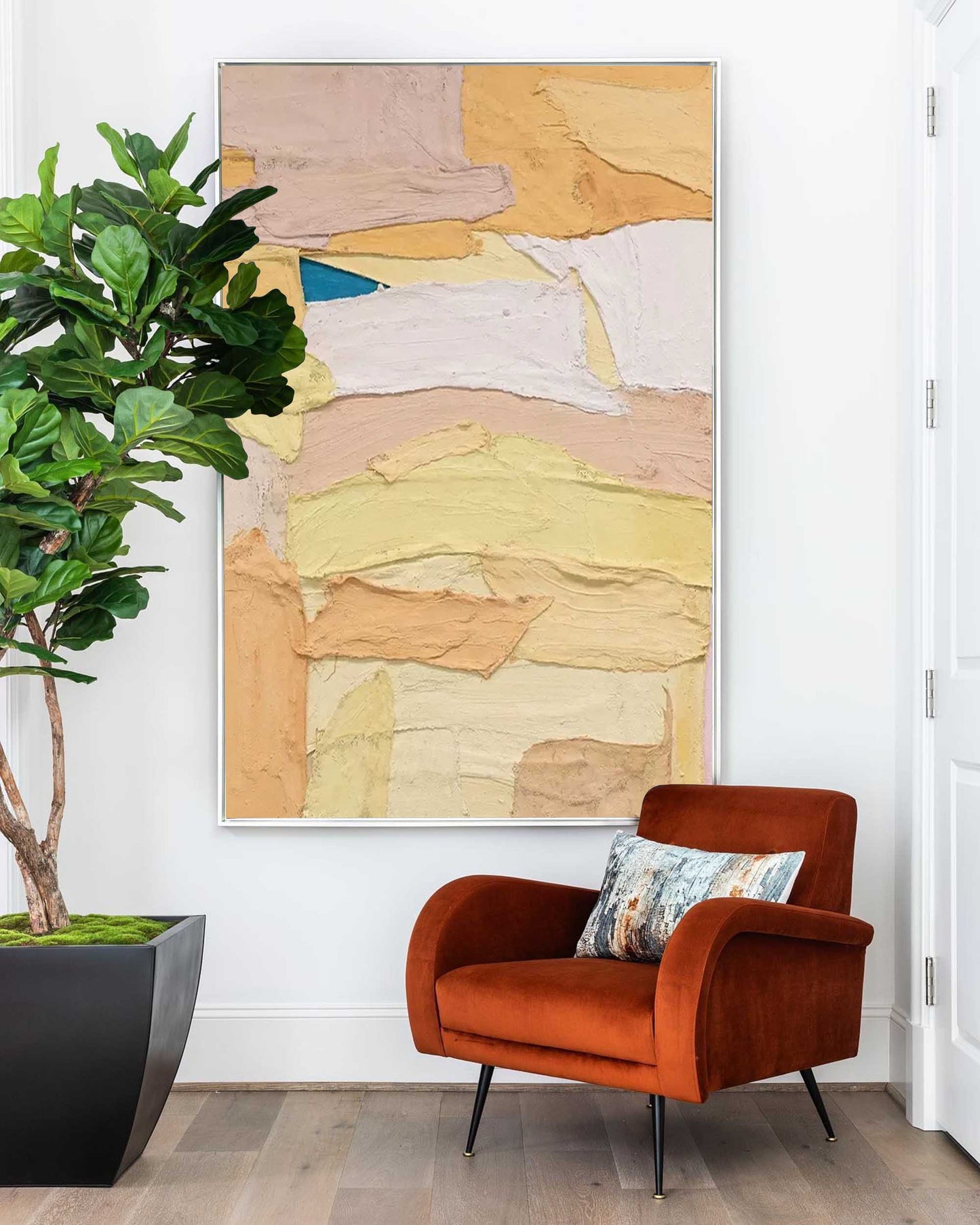 Desert Sun - Abstract Textured Paintings in Warm Earth Tones