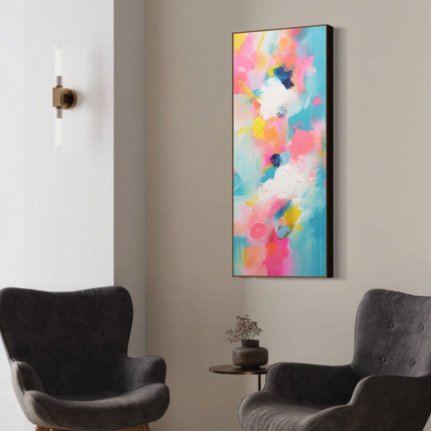 Summer Cascade - Vibrant Colorful Vertical Wall Art