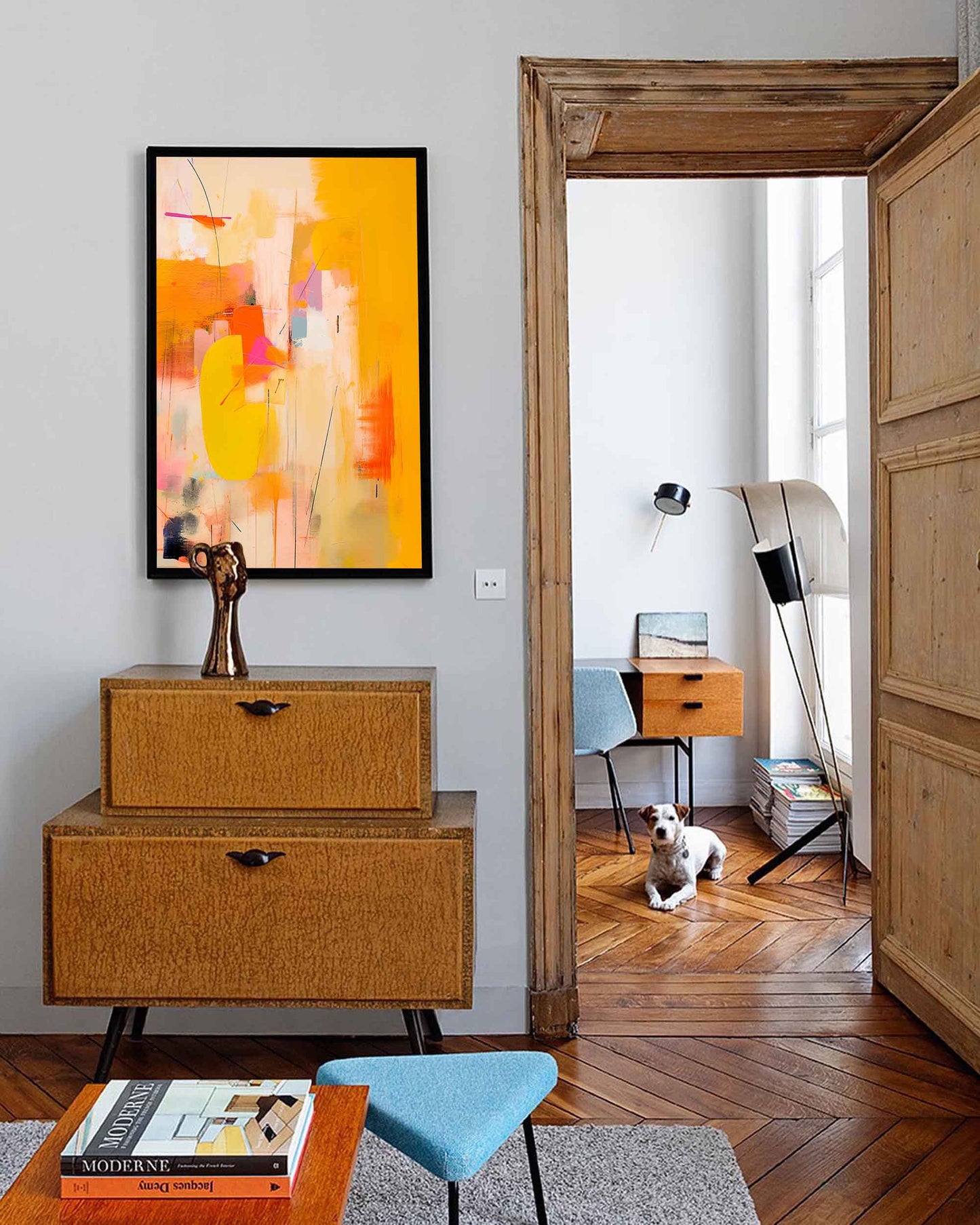 Urban Sunset - Abstract Painting Ideas, Yellow and Pink Wall Art