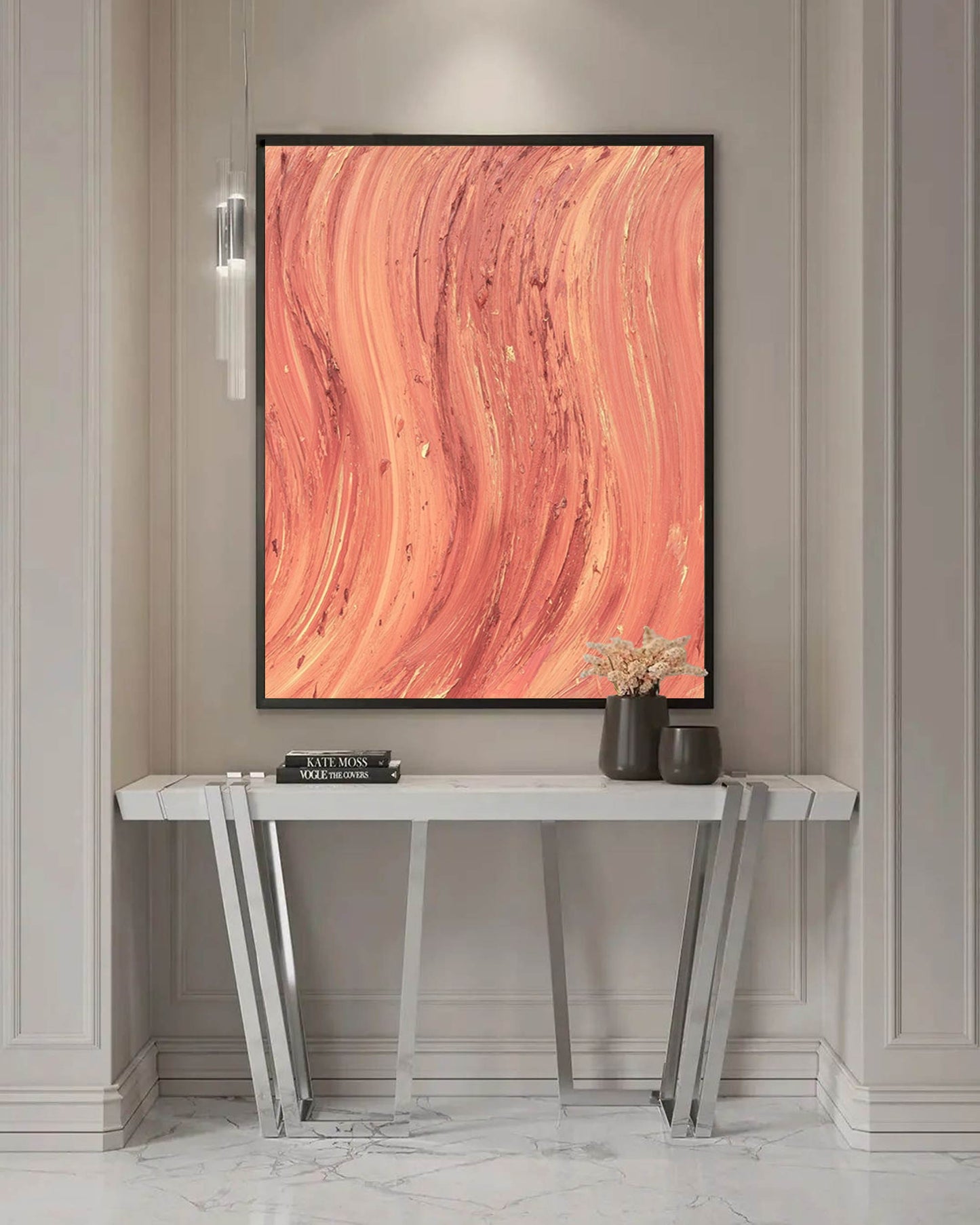Terracotta Flow - Textured Burnt Orange Red Abstract Artwork