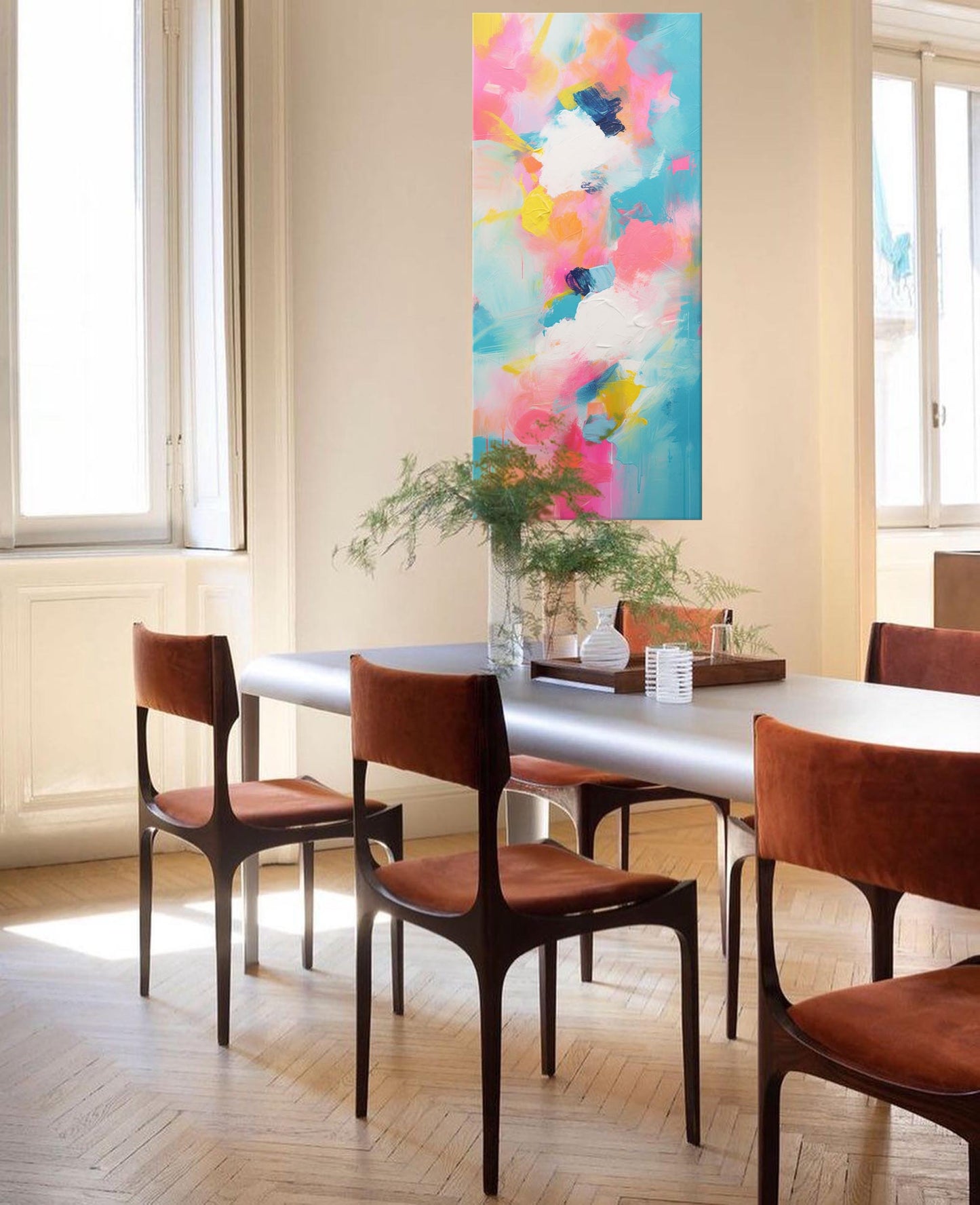 Summer Cascade - Vibrant Colorful Vertical Wall Art