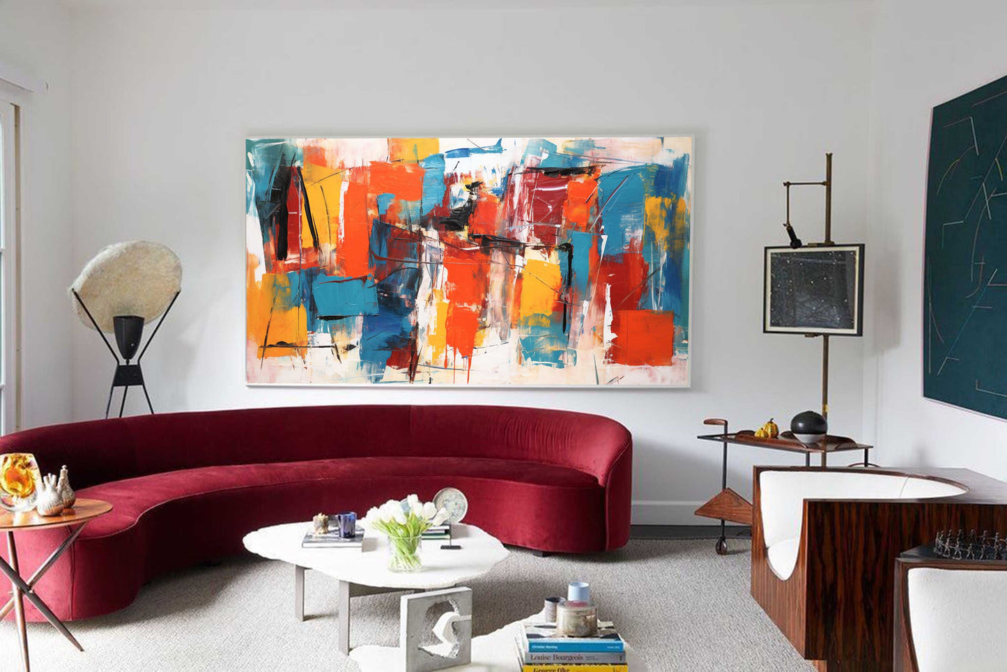 Urban Pulse - Large Abstract Horizontal Art, Contemporary Painting