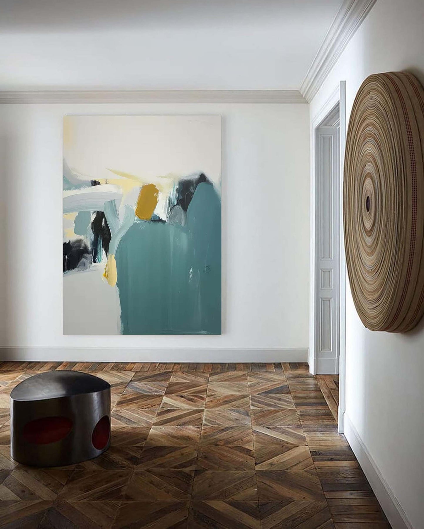 Misty Horizon - Muted Landscape Art and Tranquil Artwork on Canvas