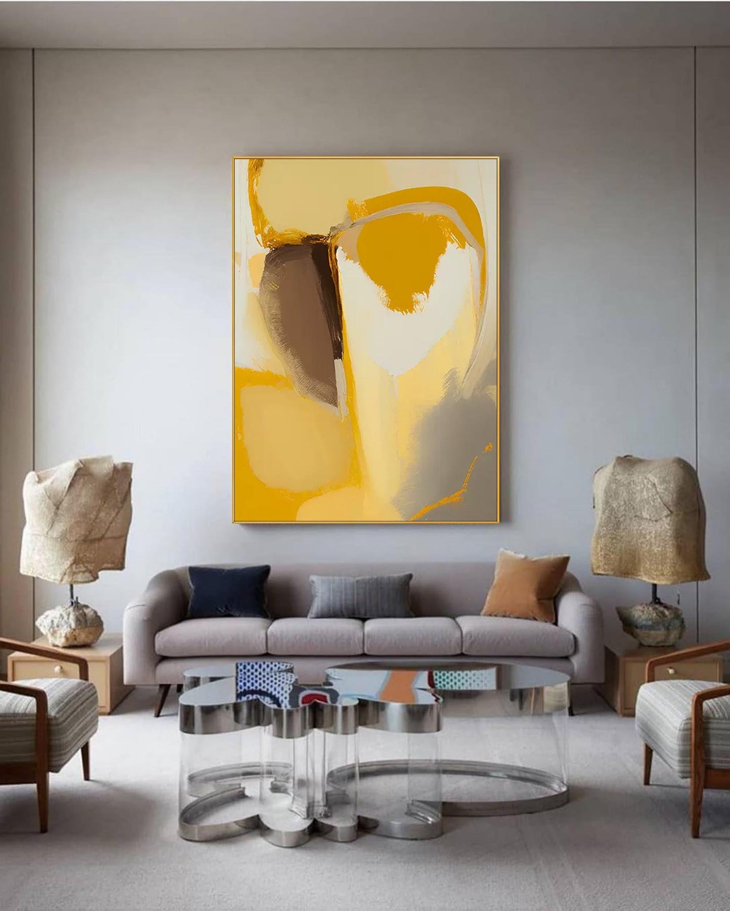 Golden Earth - Bold Earth Tone Abstract Paintings on Canvas