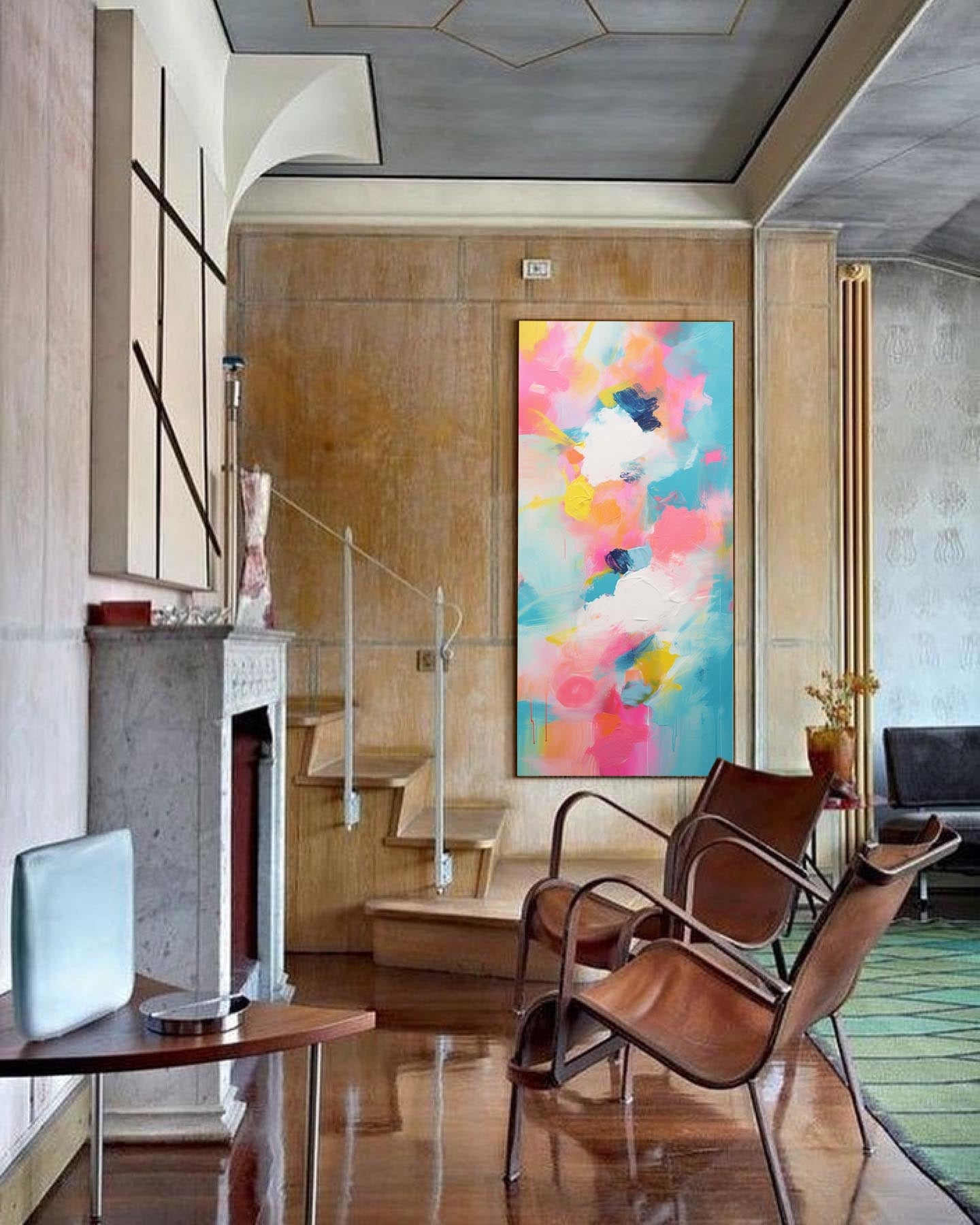 Summer Cascade - Vibrant Colorful Vertical Wall Art