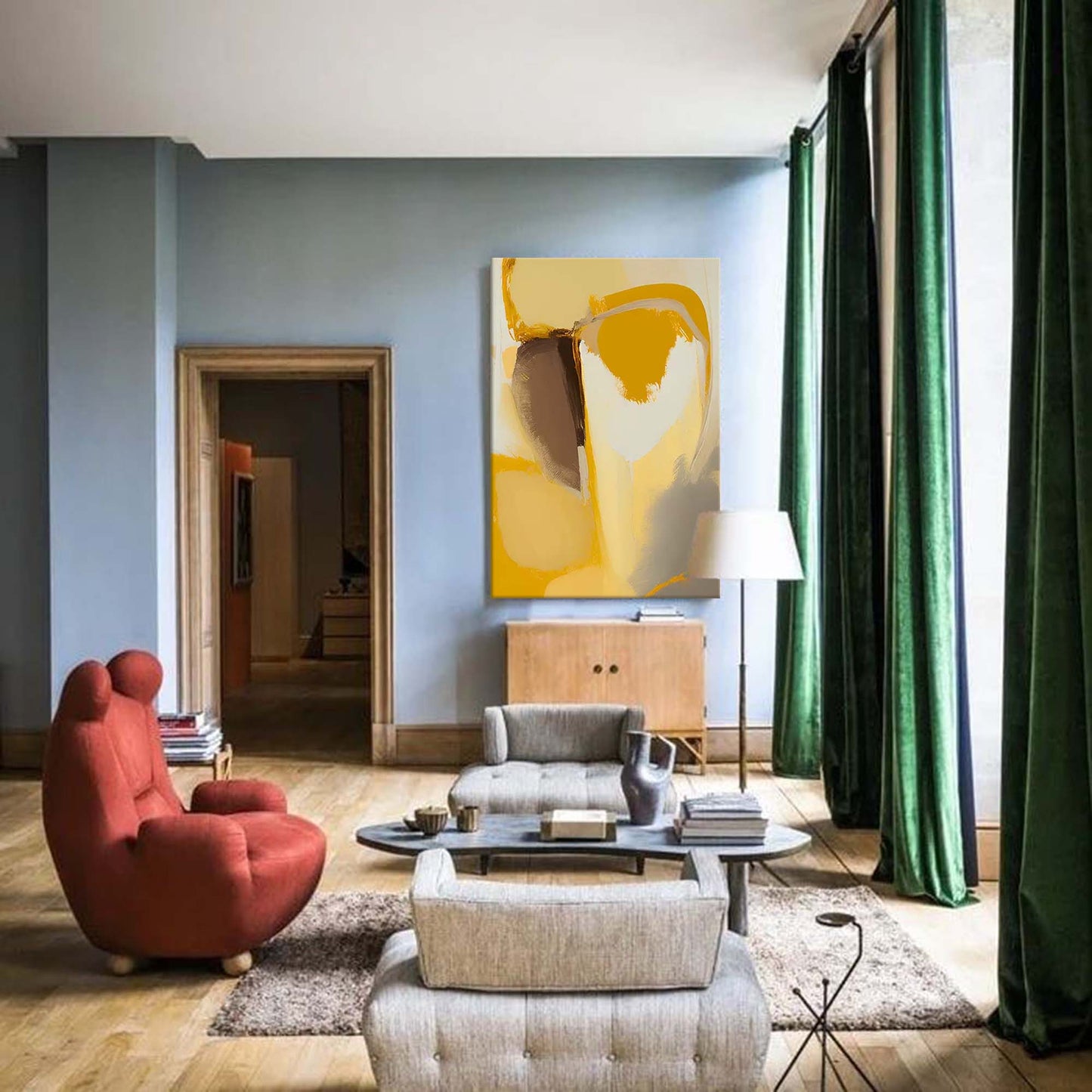 Golden Earth - Bold Earth Tone Abstract Paintings on Canvas