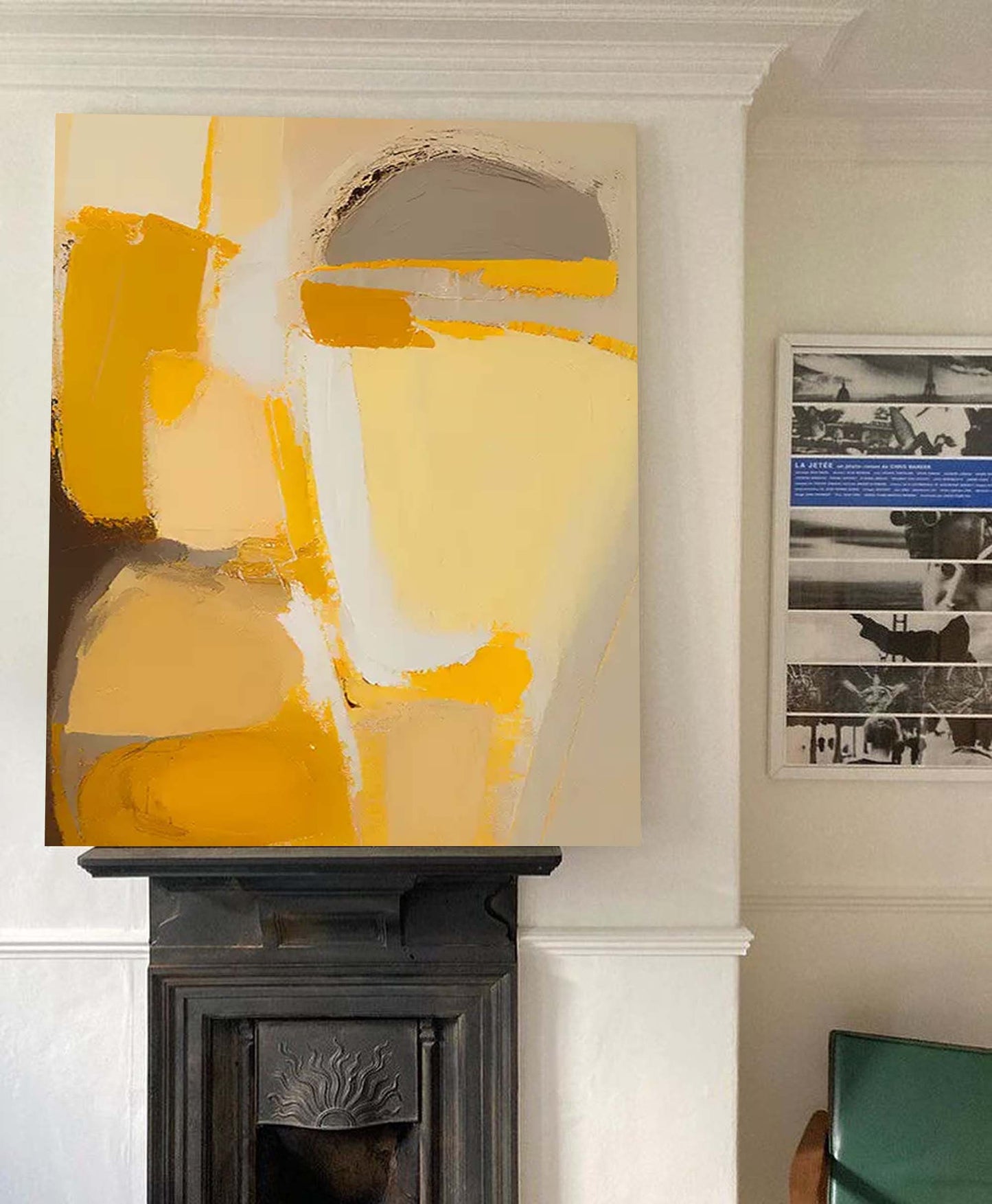 Golden Hour - Modern Minimal Abstract Art Yellow Painting