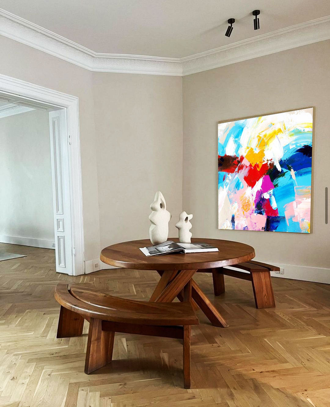 Vibrant Energy - Modern Abstract Wall Art Colorful Canvas