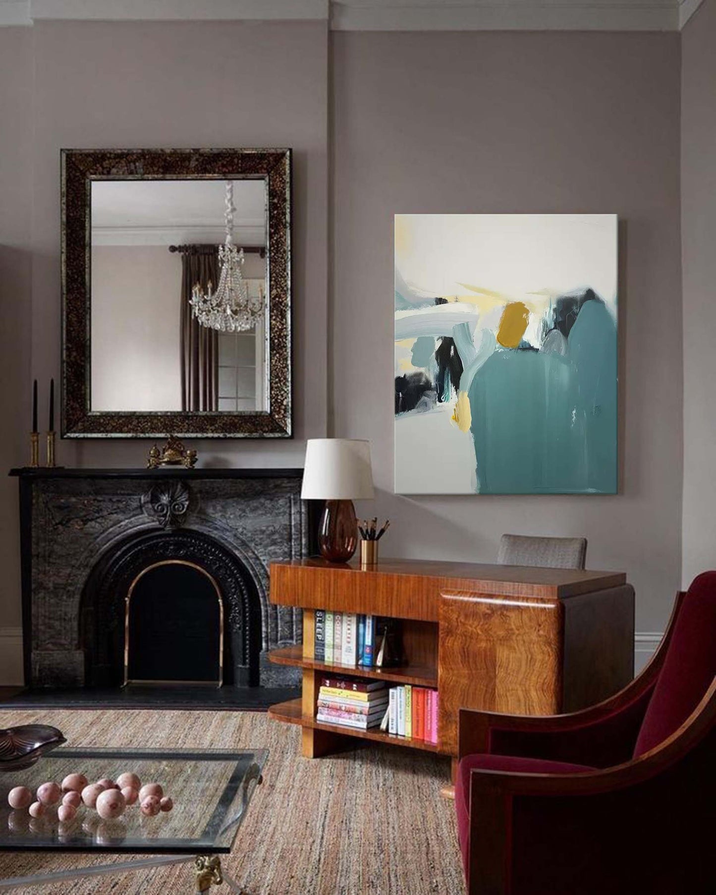 Misty Horizon - Muted Landscape Art and Tranquil Artwork on Canvas