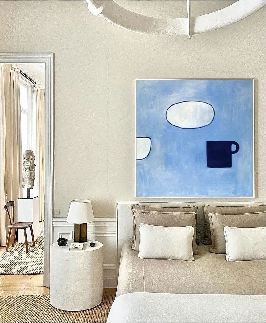 Blue Morning - Kitchen Wall Art Minimalist Mug Painting